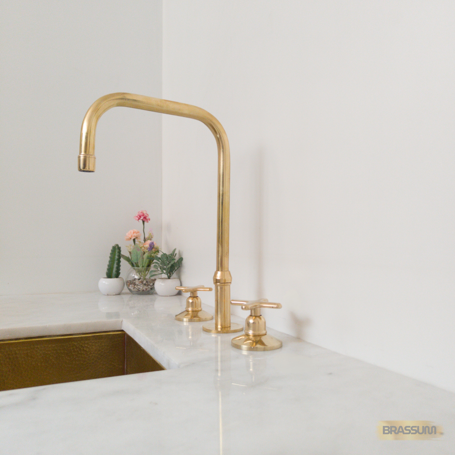 Widespread 3-Hole Solid Brass Bathroom Faucet