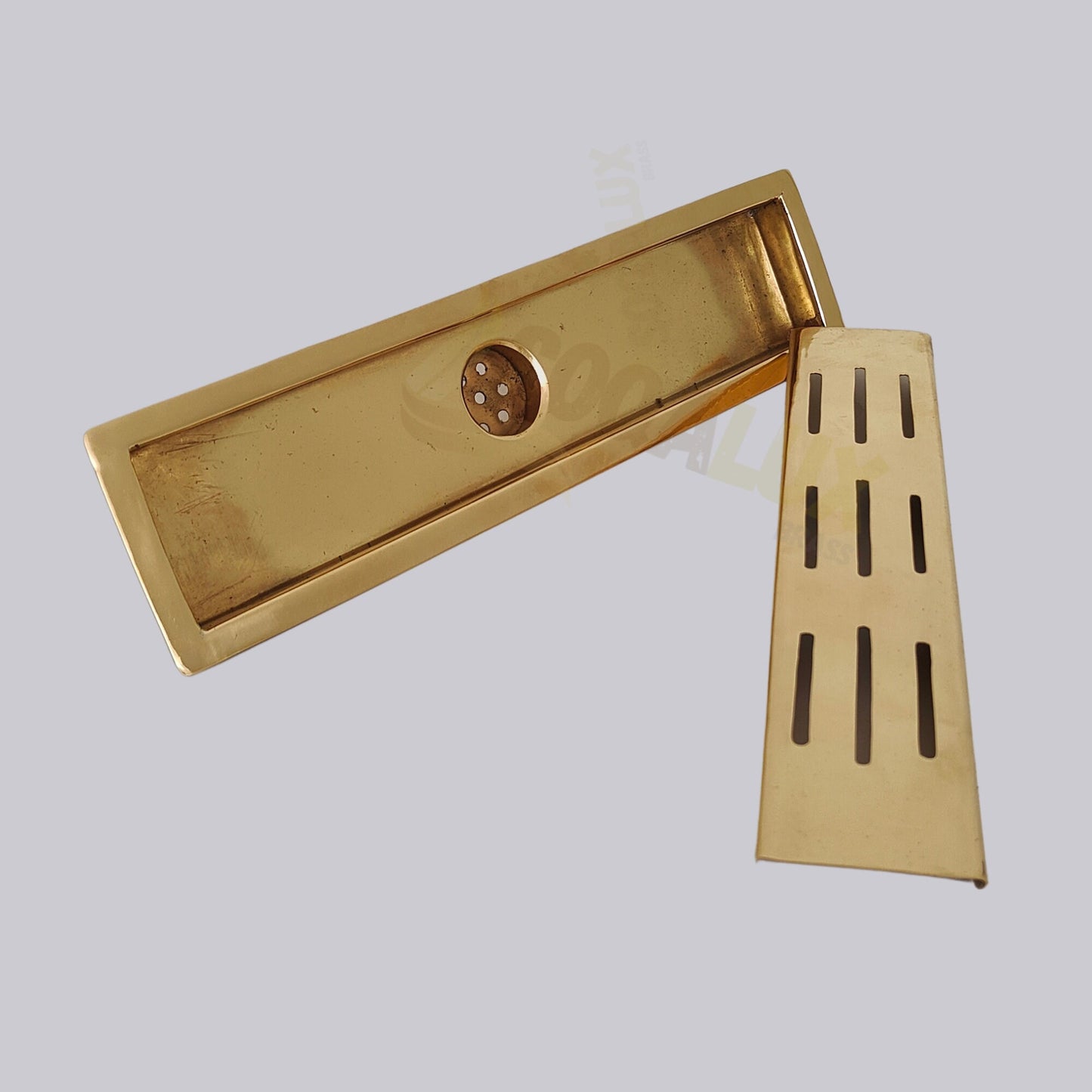 Unlacquered Brass Linear Floor Drain