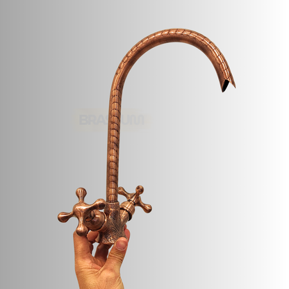 Handmade Hammered Copper Bathroom Faucet