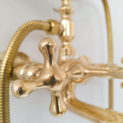 Unlacquered Brass Bathtub Fixture