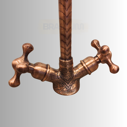 Handmade Hammered Copper Bathroom Faucet