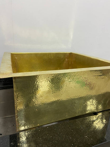 Undermount Hammered Brass Sink Handcrafted Solid Brass