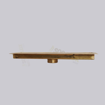 Unlacquered Brass Linear Floor Drain