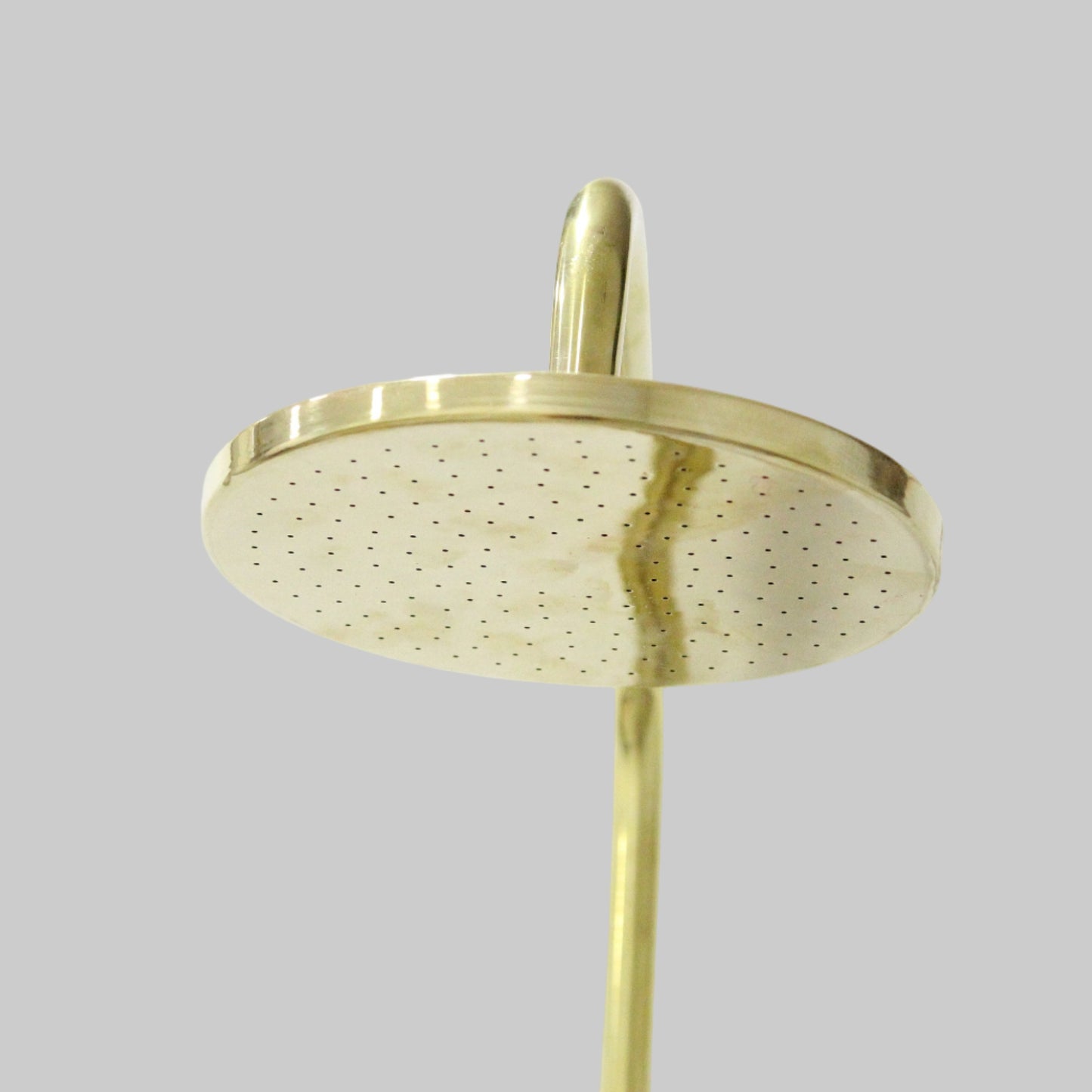 Unlacquered Brass Shower With Tub Filler And Handheld