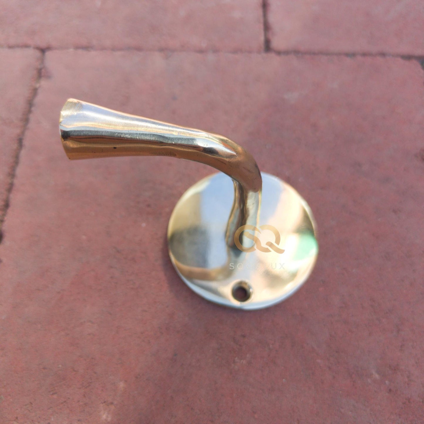 Rustic Wall-Mounted Brass Hooks