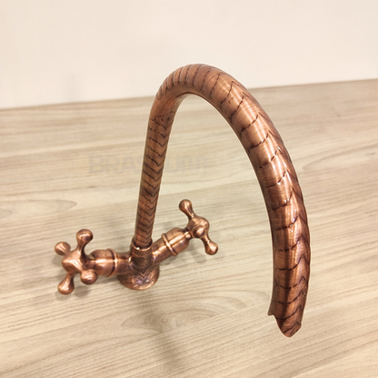 Handmade Hammered Copper Bathroom Faucet