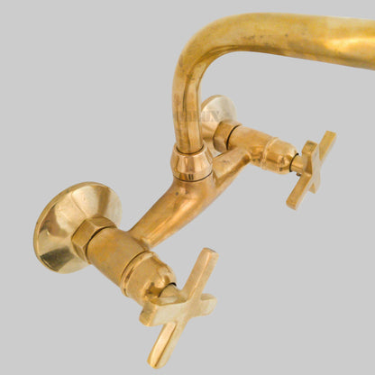 Unlacquered Brass Wall Mounted Faucet