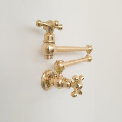 Unlacquered  Brass Pot Filler Faucet