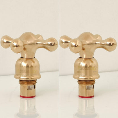 Handmade Solid Brass Faucet Handles Set of 2