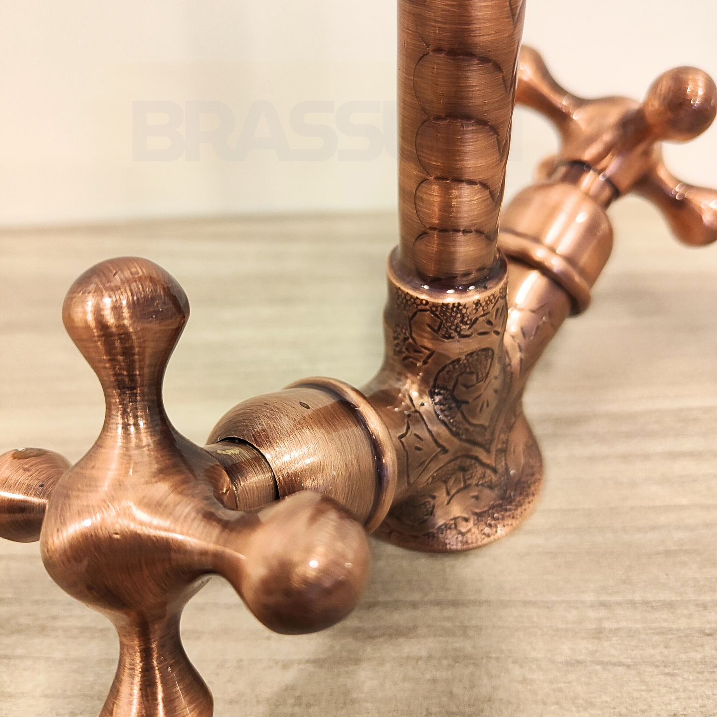 Handmade Hammered Copper Bathroom Faucet