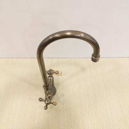 Unlacquered Solid Brass Bathroom Faucet in Bronze Finish