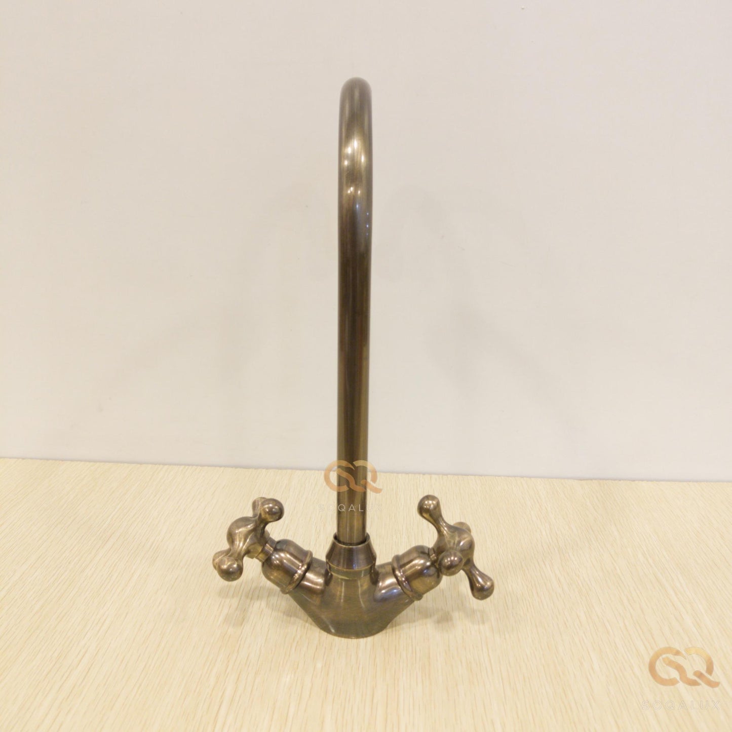 Unlacquered Solid Brass Bathroom Faucet in Bronze Finish