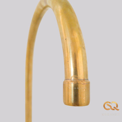 Wall-Mount Faucet Unlacquered Brass Gooseneck