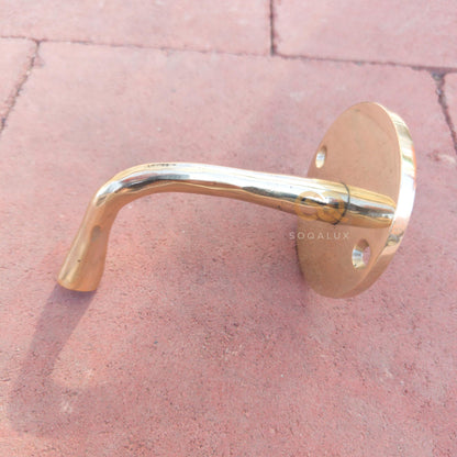 Rustic Wall-Mounted Brass Hooks