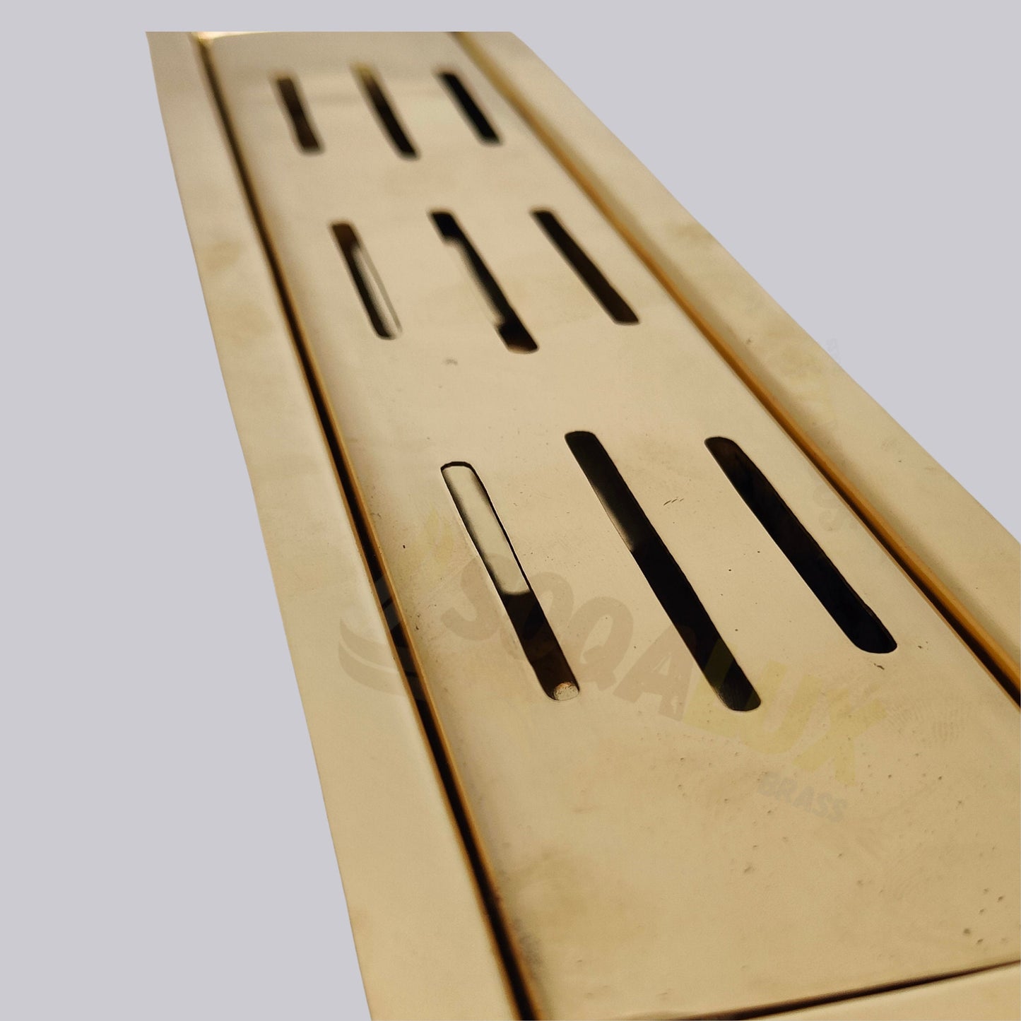 Unlacquered Brass Linear Floor Drain