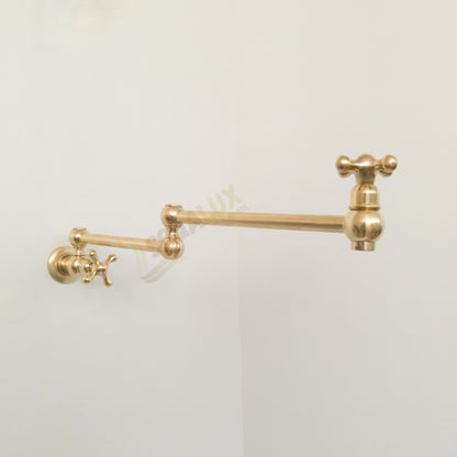 Unlacquered  Brass Pot Filler Faucet