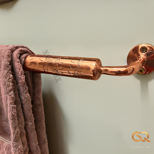 Handcrafted Solid Copper Towel Bar