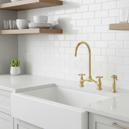 Unlacquered Brass Kitchen Faucet Classic Design