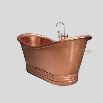 Handmade Copper Bathtub – Vintage Double Slipper Soaking Tub