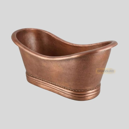 Handmade Copper Bathtub – Vintage Double Slipper Soaking Tub