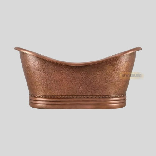 Handmade Copper Bathtub – Vintage Double Slipper Soaking Tub