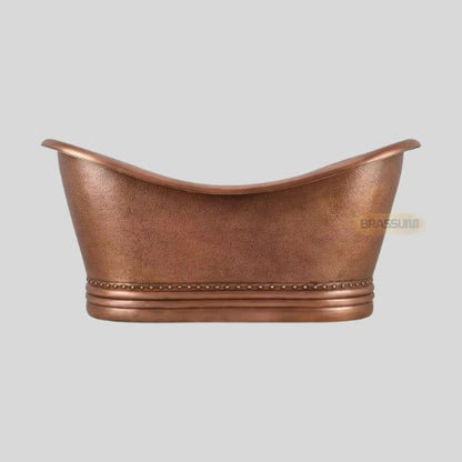 Handmade Copper Bathtub – Vintage Double Slipper Soaking Tub