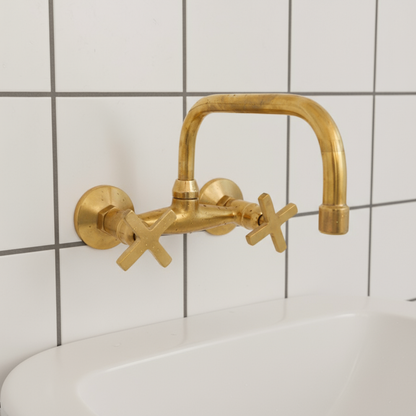 Unlacquered Brass Wall Mounted Faucet