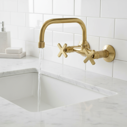 Unlacquered Brass Wall Mounted Faucet