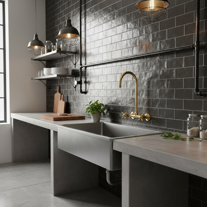 Wall-Mount Faucet Unlacquered Brass Gooseneck