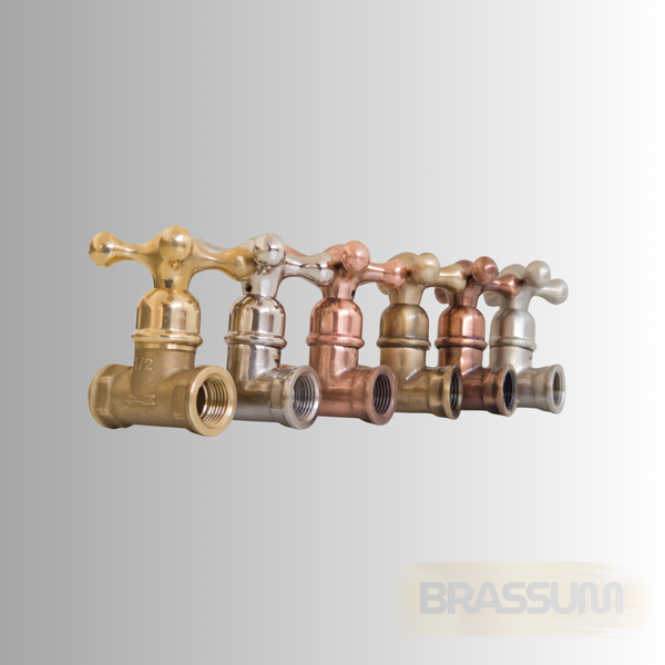 Classic Brass Gate Valve – Unlacquered Brass Gate Valve – 1/2" Standard