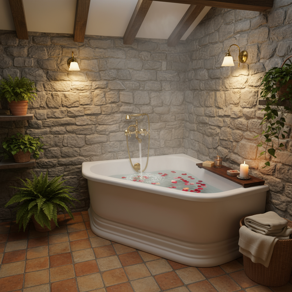 Unlacquered Brass Bathtub Fixture