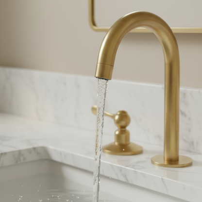 Unlacquered Brass Faucet – 3-Hole Deck Mount