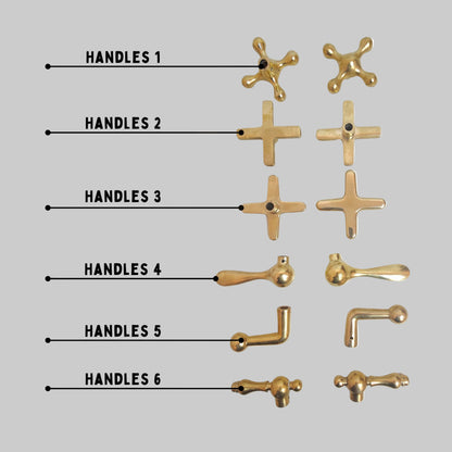 Unlacquered Brass Faucet – 3-Hole Deck Mount