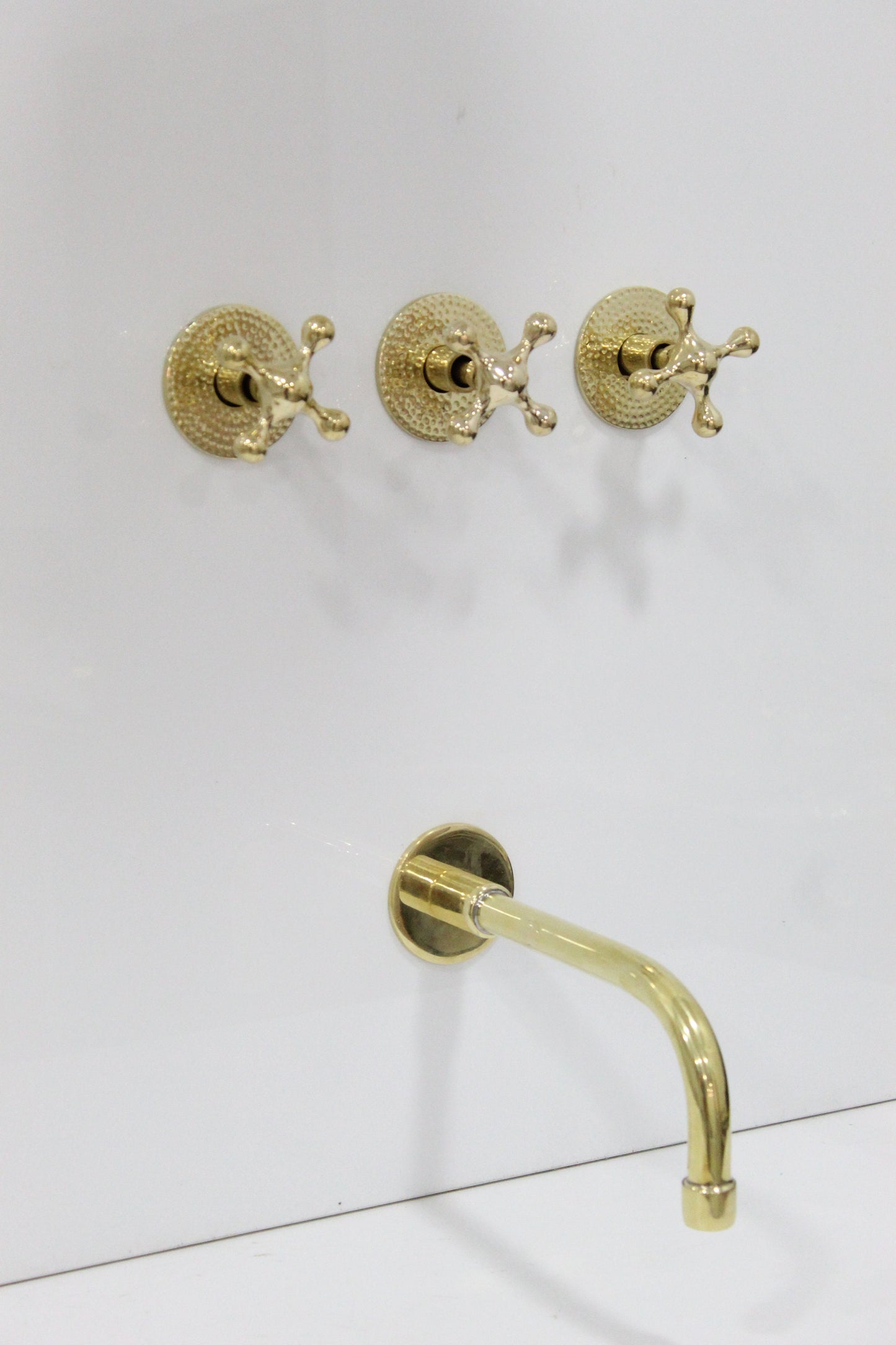 Brass Shower System, Tub Filler And Head Shower