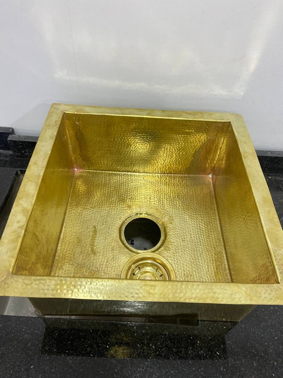 Undermount Hammered Brass Sink Handcrafted Solid Brass