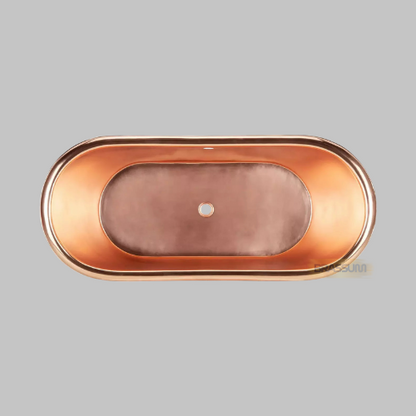 Handcrafted Black Copper Bathtub – Double Slipper Freestanding