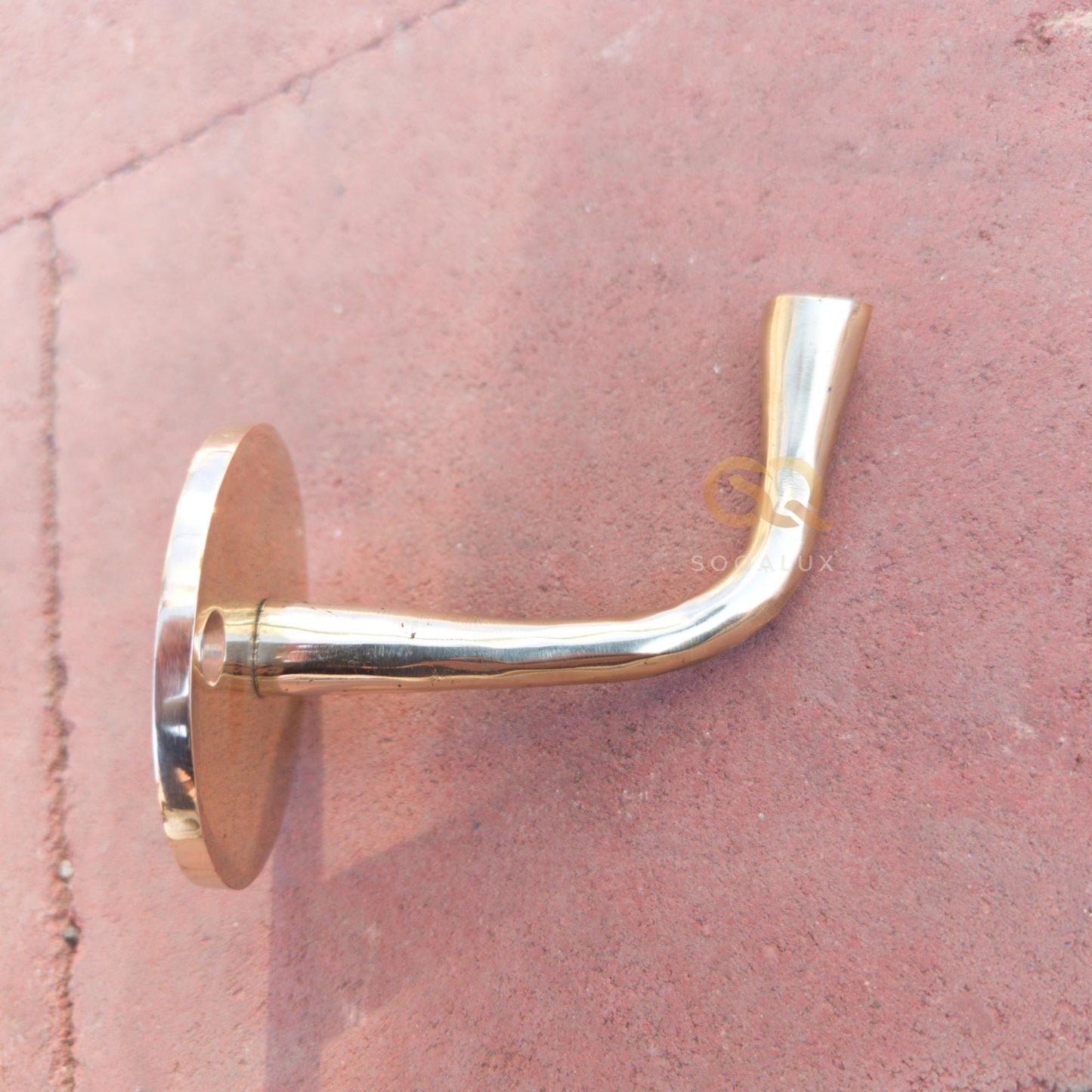 Rustic Wall-Mounted Brass Hooks