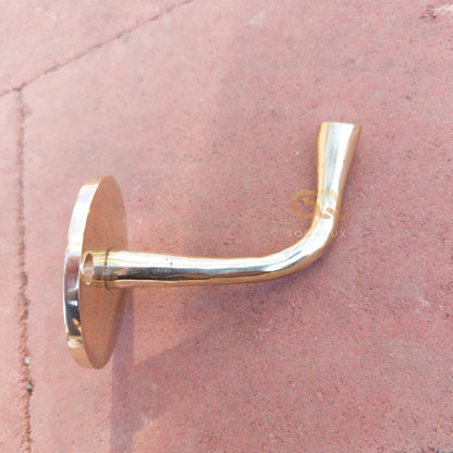 Rustic Wall-Mounted Brass Hooks