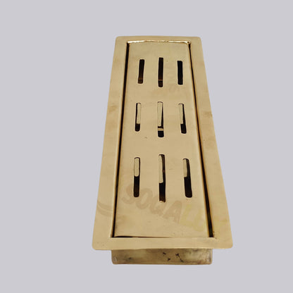 Unlacquered Brass Linear Floor Drain