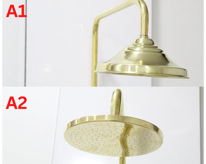 Brass Shower System, Tub Filler And Head Shower