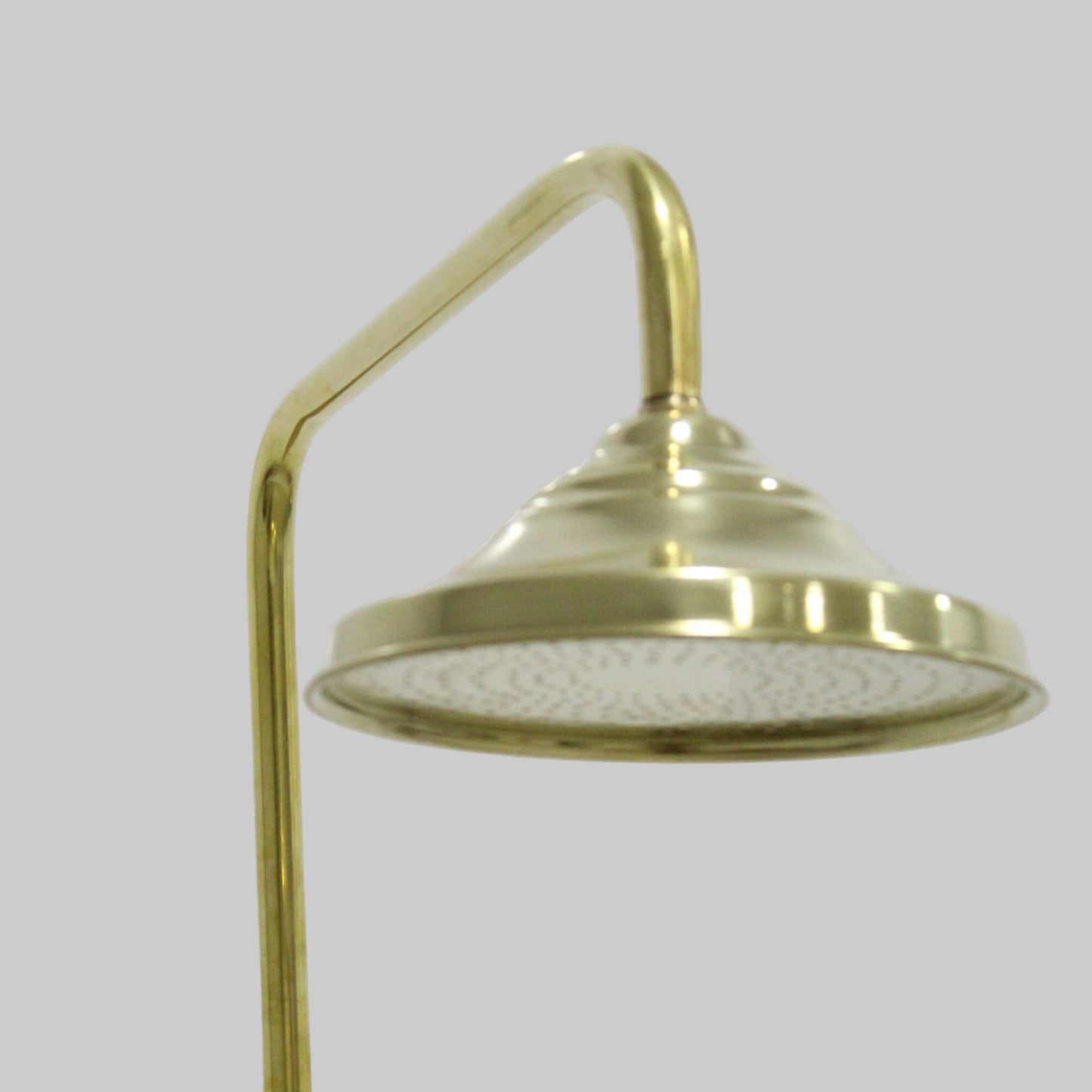 Unlacquered Brass Shower With Tub Filler And Handheld