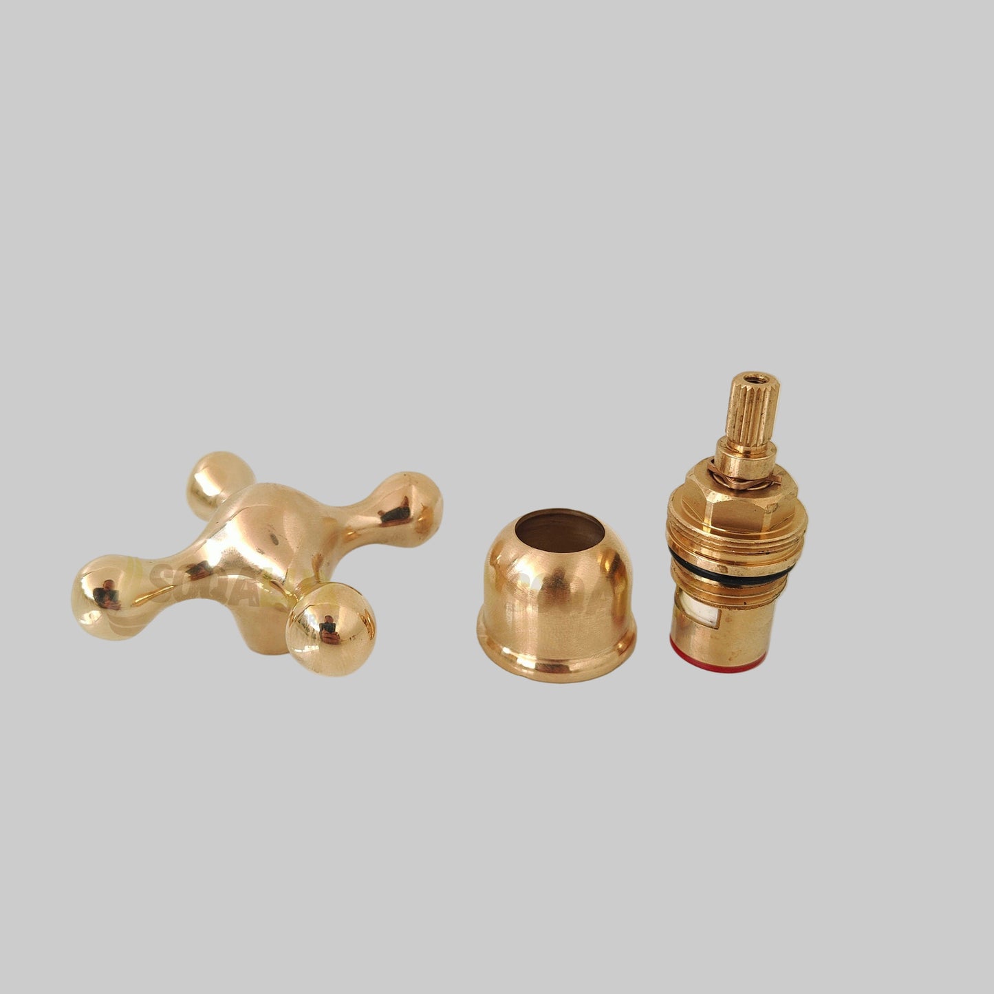 Handmade Solid Brass Faucet Handles Set of 2