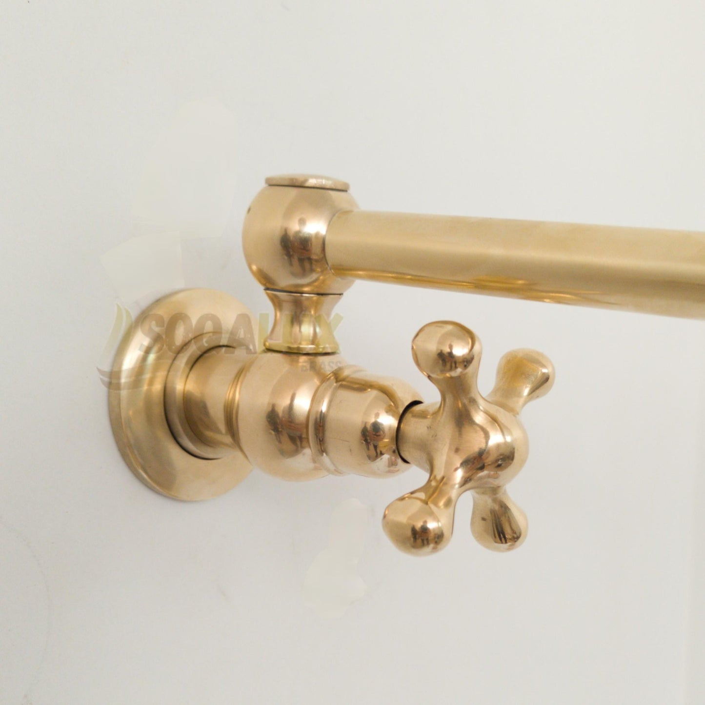 Unlacquered  Brass Pot Filler Faucet