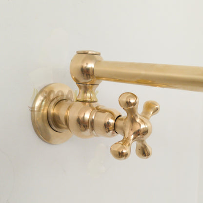 Unlacquered  Brass Pot Filler Faucet