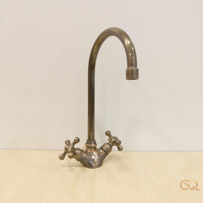 Unlacquered Solid Brass Bathroom Faucet in Bronze Finish