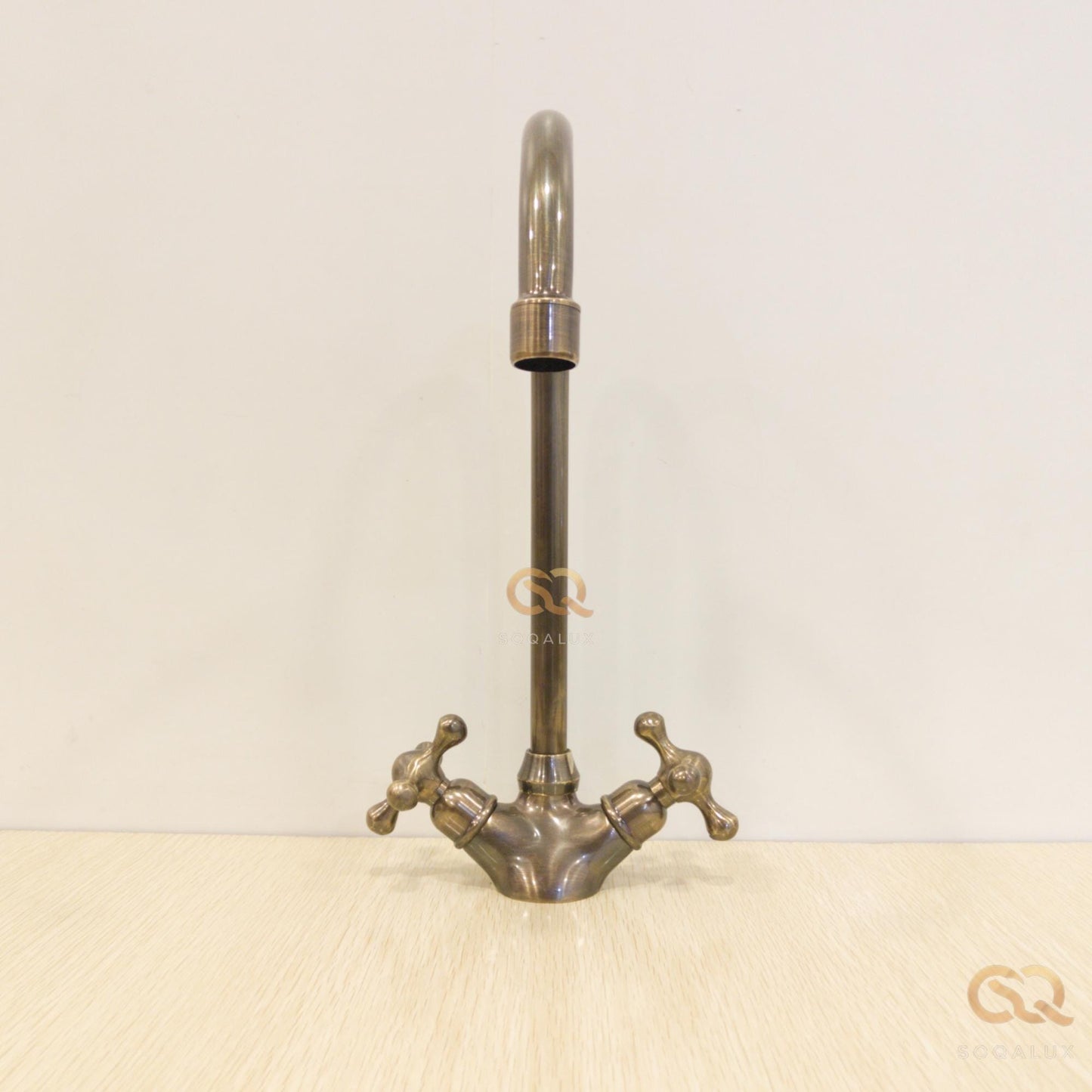 Unlacquered Solid Brass Bathroom Faucet in Bronze Finish