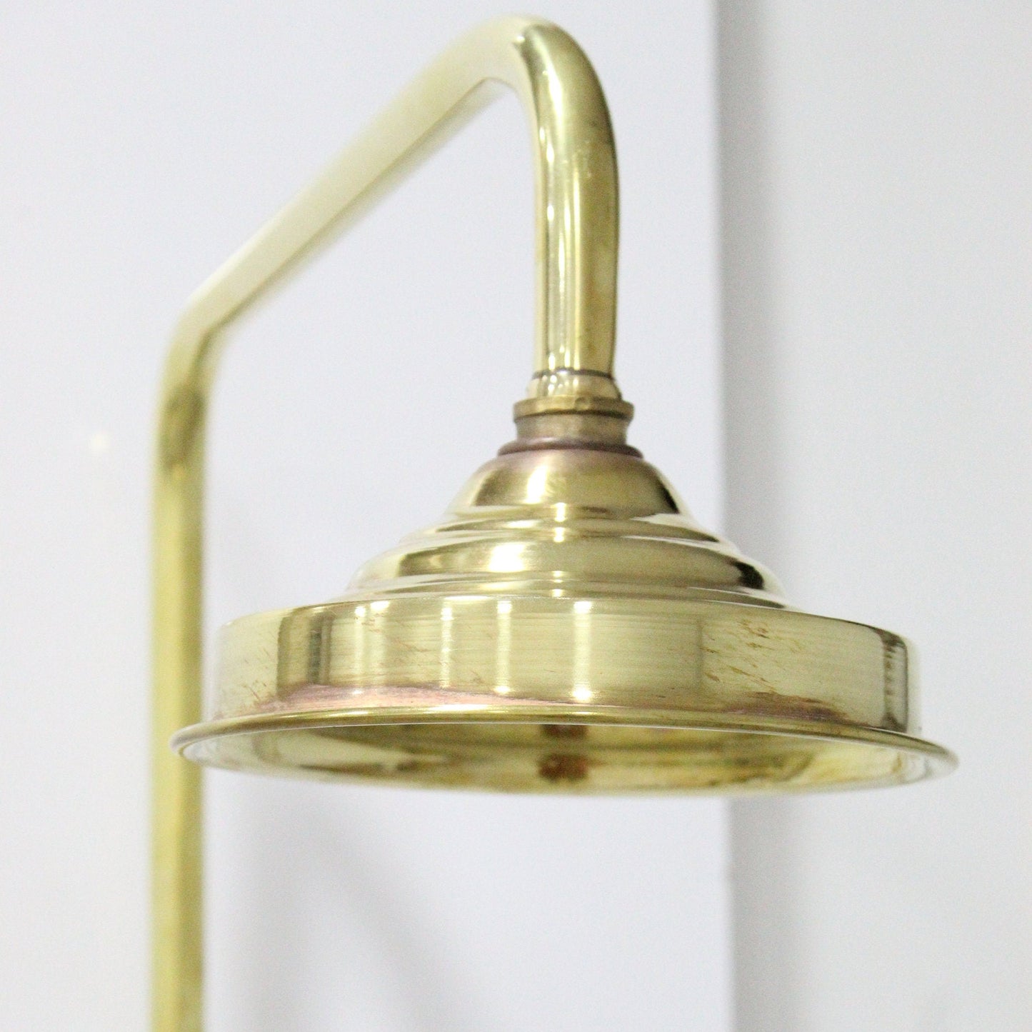 Unlacquered Brass Shower System with Handheld