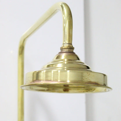 Unlacquered Brass Shower System with Handheld