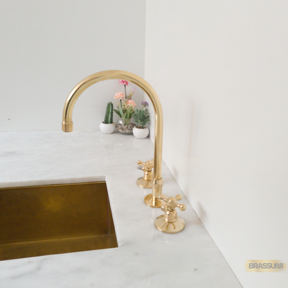 Widespread 3-Hole Solid Brass Bathroom Faucet