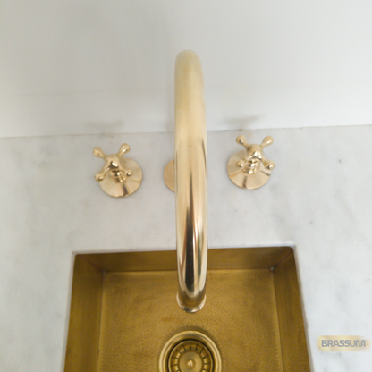 Widespread 3-Hole Solid Brass Bathroom Faucet